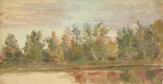 Jeanne JegouCadart - Paysage fluvial et son reflet au couchant rose.webp