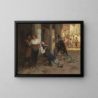 Jehan Georges Vibert - Barbier ambulant Espagne.webp