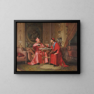 Jehan Georges Vibert - Cardinals Friendly Chat.webp