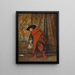 Polonius hinter dem Vorhang - Jehan Georges Vibert — gerahmtes Bild an der Wand