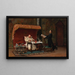 Der Abtstisch - Jehan Georges Vibert — gerahmtes Bild an der Wand
