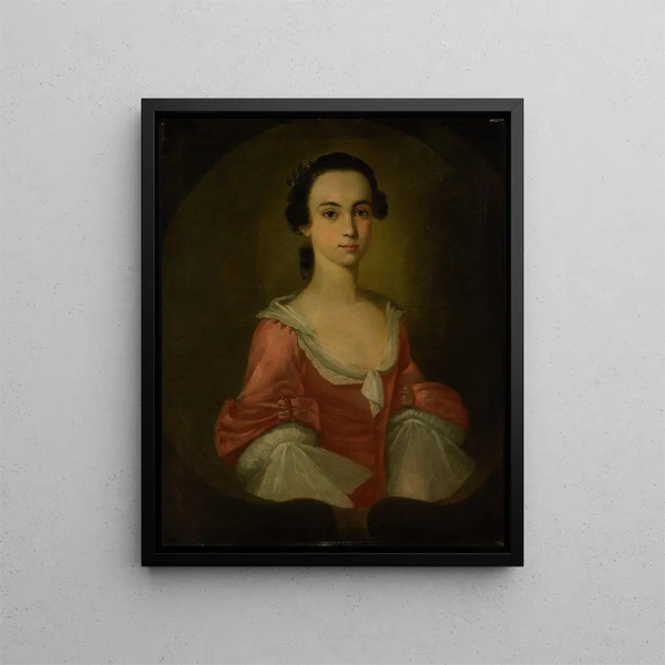Portrait von Mme Gardner Greene - Jeremiah Theus — gerahmtes Bild an der Wand