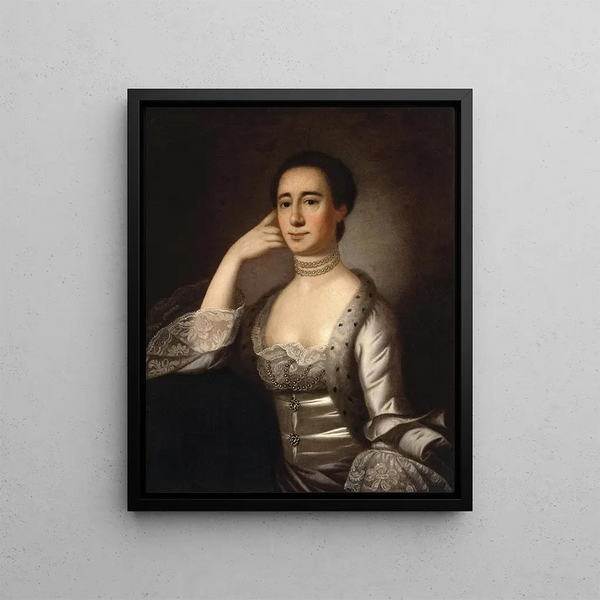Portrait von Frau John Champneys - Jeremiah Theus — gerahmtes Bild an der Wand