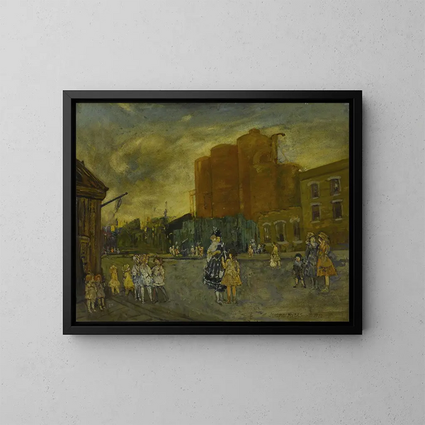 La fin de la rue - Jerome Myers — gerahmtes Bild an der Wand
