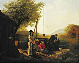 Jerome Thompson - Spring Morning By The Kitchen Door Preparing For Market.webp