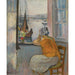 Reproduktion des Gemäldes Junge Frau vor dem offenen Fenster auf der Île d'Yeu - Henri Lebasque