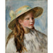 Reproduktion des Gemäldes Junge Frau mit Hut - Pierre-Auguste Renoir