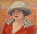 Junge Frau mit weißem Hut oder Kopfstudie - Pierre Bonnard — Ansicht des Kunstwerks