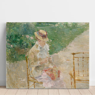 Jeune femme au tricot - Berthe Morisot | Reproduction Tableau Décoration murale affiche copie