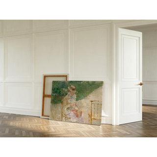 Jeune femme au tricot - Berthe Morisot | Reproduction Tableau Décoration murale affiche copie