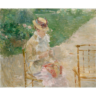 Jeune femme au tricot - Berthe Morisot | Reproduction Tableau Décoration murale affiche copie