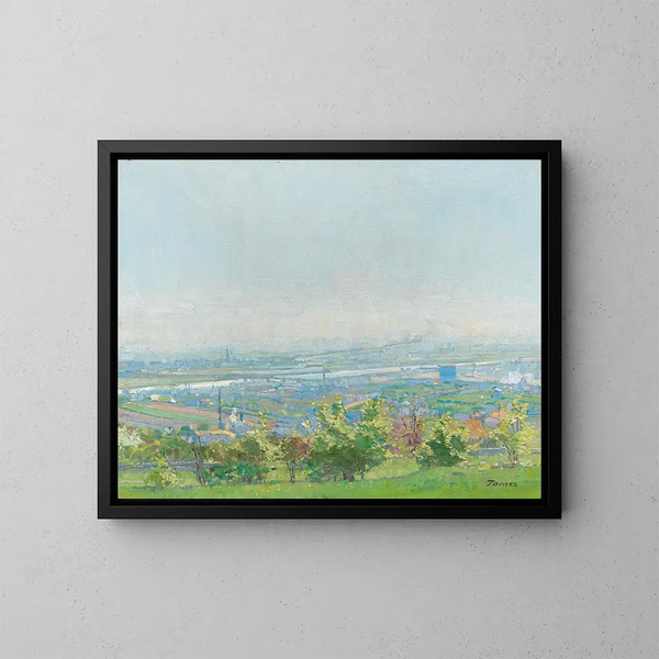 Ansicht von Wien vom Grinzing aus - Jindřich Tomec — gerahmtes Bild an der Wand