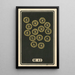 Feux d'artifice nocturnes n° 43 - Jinta Hirayama — gerahmtes Bild an der Wand