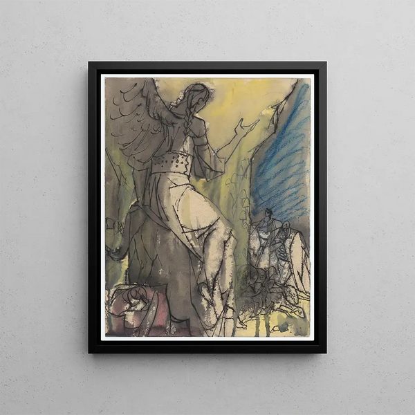 Konzeption einer ganzseitigen Illustration - Jan Novák — gerahmtes Bild an der Wand