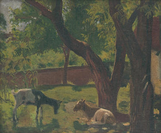 Garten mit Ziegen - John Thain — Ansicht des Kunstwerks