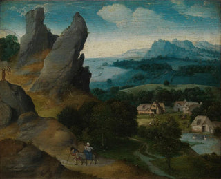 Landschaft mit der Flucht nach Ägypten - Joachim Patinier — Ansicht des Kunstwerks