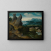 Landschaft mit der Flucht nach Ägypten - Joachim Patinier — gerahmtes Bild an der Wand