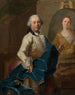 Selbstporträt des Malers, der das Porträt seiner Ehefrau Angélique Louise Hélène Dessaulx malt - Joachim Rupalley — Ansicht des Kunstwerks