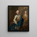 Selbstporträt des Malers, der das Porträt seiner Ehefrau Angélique Louise Hélène Dessaulx malt - Joachim Rupalley — gerahmtes Bild an der Wand