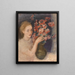 Mädchen an einem Tisch mit Blumen - Joachim Weingart — gerahmtes Bild an der Wand