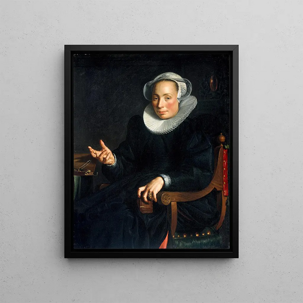 Portrait de Christina Wtewael Van Halen - Joachim Wtewael — gerahmtes Bild an der Wand
