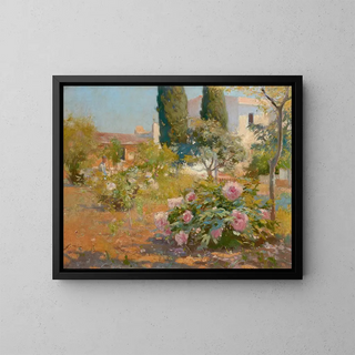 Garten spanisch - Joaquín Mir Trinxet — gerahmtes Bild an der Wand