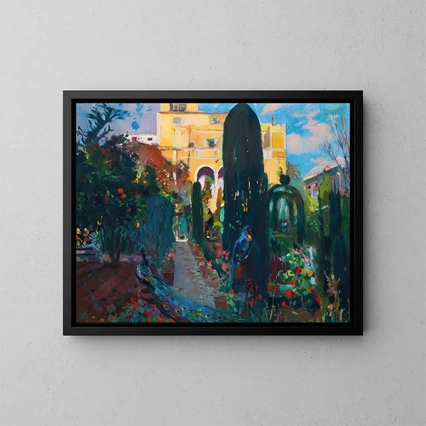 Die Künstlerhaus in Vilanova i la Geltrú - Joaquín Mir Trinxet — gerahmtes Bild an der Wand