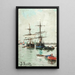 Bateaux dans un port - Joaquín Sorolla — gerahmtes Bild an der Wand
