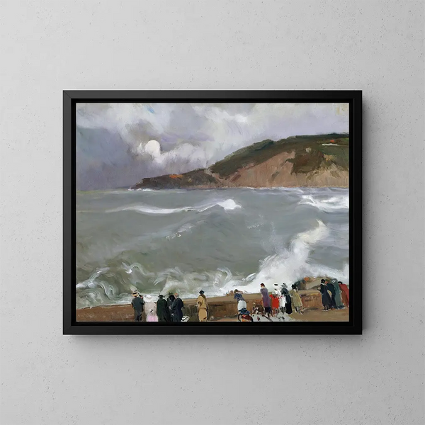 Brise-lames de Saint-Sébastien - Joaquín Sorolla — gerahmtes Bild an der Wand