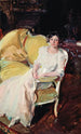 Clotilde sitzend auf dem Sofa - Joaquín Sorolla — Ansicht des Kunstwerks