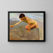 Zeichnung im Sand - Joaquín Sorolla — gerahmtes Bild an der Wand