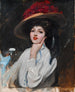 Portrait einer jungen Frau mit Hut glaubt Raquel Meller - Joaquín Sorolla — Ansicht des Kunstwerks