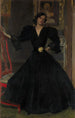 Madame de Sorolla Clotilde García del Castillo 1865-1929 in Schwarz - Joaquín Sorolla — Ansicht des Kunstwerks