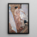 Die rosa Robe nach dem Bad - Joaquín Sorolla — gerahmtes Bild an der Wand