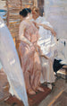 Die rosa Robe nach dem Bad - Joaquín Sorolla — Ansicht des Kunstwerks