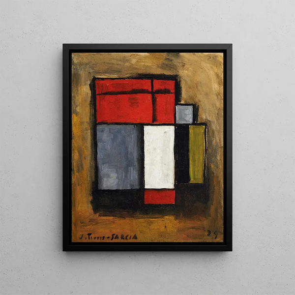 Formen abstrakter Kunst - Joaquín Torres-García — gerahmtes Bild an der Wand