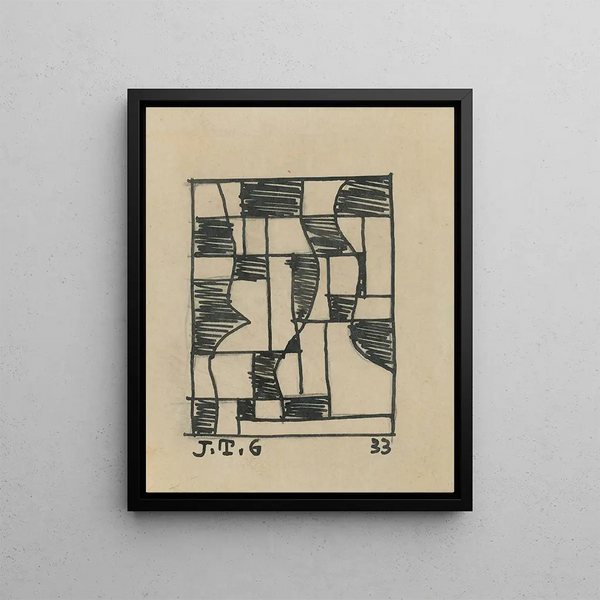 Formen - Joaquín Torres-García — gerahmtes Bild an der Wand