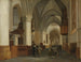 Innenansicht der Kirche Saint-Bavon in Haarlem - Job Adriaensz Berckheyde — Ansicht des Kunstwerks