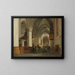 Innenansicht der Kirche Saint-Bavon in Haarlem - Job Adriaensz Berckheyde — gerahmtes Bild an der Wand