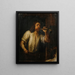 Portrait eines Mannes an einem Fenster - Job Adriaensz. Berckheyde — gerahmtes Bild an der Wand