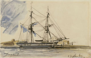 Johan Barthold Jongkind - Bateau voile accost.webp