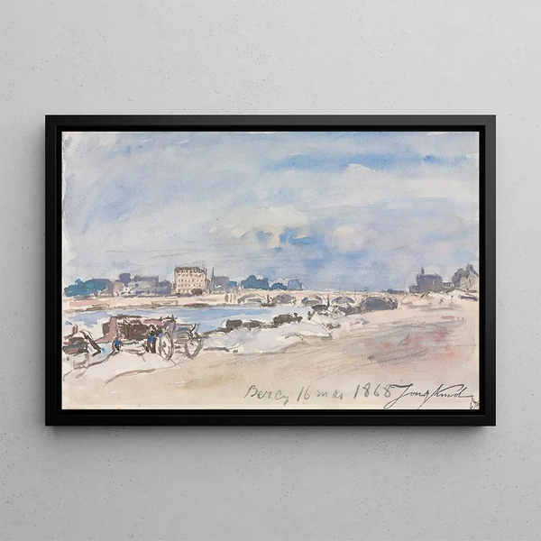 Bercy - Johan Barthold Jongkind — gerahmtes Bild an der Wand