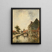 Kanal im Inneren der Stadt Dordrecht - Johan Barthold Jongkind — gerahmtes Bild an der Wand