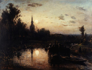 Klarer Mondschein in Overschie, Umgebung von Rotterdam - Johan Barthold Jongkind — Ansicht des Kunstwerks