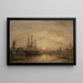 Sonnenuntergang in Holland - Johan Barthold Jongkind — gerahmtes Bild an der Wand