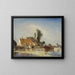Häuser an einem Kanal in der Nähe von Crooswijk - Johan Barthold Jongkind — gerahmtes Bild an der Wand