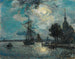 Der Hafen von Dordrecht im Mondschein - Johan Barthold Jongkind — Ansicht des Kunstwerks