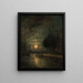 Vue au clair de lune de Dordrecht - Johan Barthold Jongkind — gerahmtes Bild an der Wand