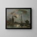 Overschie im Mondschein - Johan Barthold Jongkind — gerahmtes Bild an der Wand