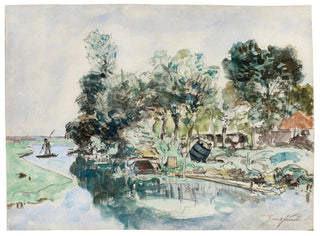 Promenade en barque sur la rivière - Johan Barthold Jongkind — Ansicht des Kunstwerks